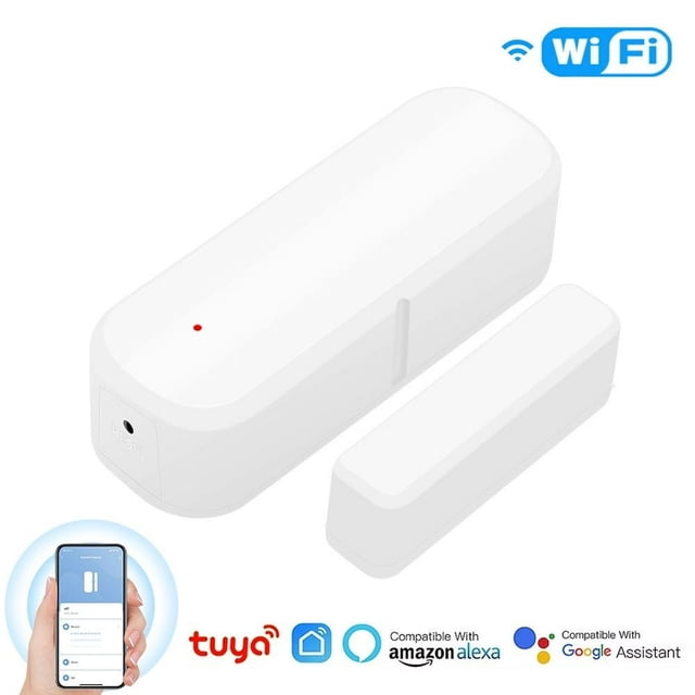 MesaSe WiFi Wireless Smart Door Sensor Voice Control Home Security Alarm Detector(Home Surveillance)