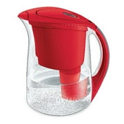 Brita Oceania Water Filtration Pitcher With 2 Filters, Red, 10 Cups