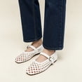 thumbnail image 5 of Mary Jane Flats for Women, Comfortable Round Toe Dressy Ballet Flats with Braided Adjustable Buckle and Memory Foam Cushioning, 5 of 6