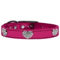 thumbnail image 2 of Mirage Pet Products Crystal & Leather Heart Cat & Dog Collar, Pink, XS, 2 of 3