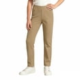 thumbnail image 3 of School Uniform Pants for Girls Slim Fit Pocket Stretchy Elastic Waistband Solid Print Uniform Back To School Girls Pants Size 5-6 Years, 3 of 6