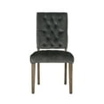 thumbnail image 5 of GDF Studio Ayla Velvet Tufted Dining Chairs, Set of 2, Charcoal and Oak, 5 of 11