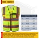 thumbnail image 3 of Chaleco de seguridad HATAUNKI de malla reflectante con 8 bolsillos, color amarillo medio, 3 of 6