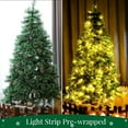 thumbnail image 5 of LAZY BUDDY 8FT Artificial Christmas Tree with 1000 Tips and 400 Warm White Lights, Prelighted Snow Flocked Pine Tree, Metal Stand for Office Home Store Party Holiday Decor, 5 of 14