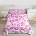 thumbnail image 2 of Manfei Geometric Circls Bedding Comforter Set,Modern Minimalist Geometric Twin Comforter Sets,Pink White Bedding Set For Teens,Ultra Soft Home Decor Reversible,2pcs, 2 of 8