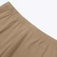 thumbnail image 5 of COMVALUE Women's Capri Pants Tummy Control Knee Length Yoga Leggings Casual Sexy Solid Cutout High Waisted Cropped Pant (Khaki, 5XL), 5 of 5
