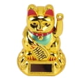 thumbnail image 3 of Ouitble Decoración China del Gato De La Suerte, Estatuilla De La Estatua De Inducción De La Luz Solar del Gato del Brazo Que Agita para Los Adornos del Coche del Hogar(Oro), 3 of 14