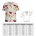 thumbnail image 2 of Wine Glass T-Shirt O Neck Retro Print Big Size T-Shirts Short Sleeve Tees Womens Pretty Design, 2 of 5