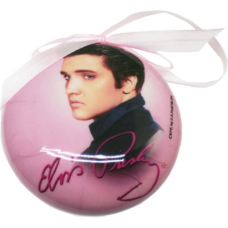 Elvis Presley Pink Foil Christmas Tree Ornament [Pack of 2 -