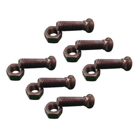 

6 - Plow Bolt & Nut for Blades / Cutting Edge 3/4-10X2 1/2 - Grade 8 Dome Head
