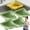 Green, variant on Triangular Drain Basket for Kitchen Sink, Magnetic Corner Sink Strainer with Foldable Design, Large Capacity Punch-Free Installation Filter Basket for Draining & Storage, No Tools Needed