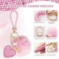 thumbnail image 4 of Crystal Keychain for Women, Heart Shape Key Chain with Sparkly Rhinestones Bling Car Key Chains for Backpack Handbag Car Keys, 4 of 7