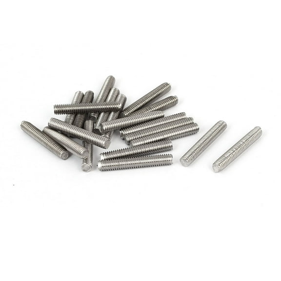 M4 x 25mm 304 Stainless Steel Fully Threaded Rod Bar Studs Fastener 20Pcs