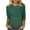 Army Green-Shirts, variant on Jsaierl 3/4 Sleeve Tops for Women Summer Crew Neck Shirts Cute Solid Ladies Blouses Workout Elegant Tunic Top S-2XL