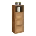 thumbnail image 3 of Pemberly Row Three-Door Cabinet with Shelf in Caramel Wood Frame Finish, 3 of 9