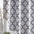 thumbnail image 4 of THD Moroccan Trellis Lattice Decorative Blackout Thermal Privacy Room Darkening Grommet Window Drapes Curtain Panels for Bedroom - Set of 2 (Platinum White Grey, 37 W x 84 L), 4 of 6