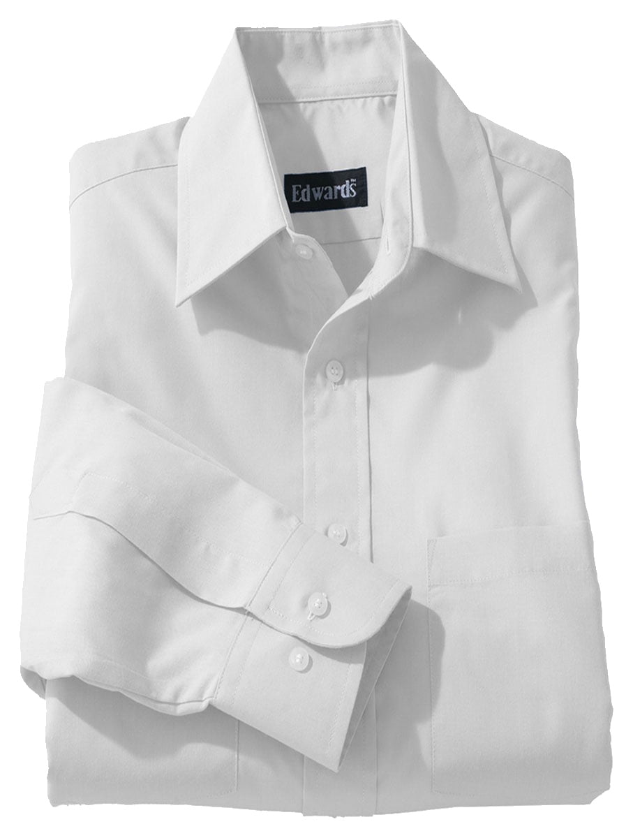 Edwards Garment Mens Point Collar Long Sleeve Oxford Shirt_WHITE_XXXXX-Large 37 