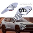 thumbnail image 4 of Pair Chrome Front Fog Light Cover Lamp Trims Paste Mounting Fit for RAV4 2019?2021, 4 of 5