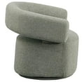 thumbnail image 4 of Meridian Furniture Niya Green Linen Textured Fabric Swivel Accent Chair, 4 of 11