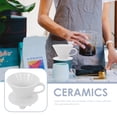 thumbnail image 2 of 1pc Filter Cup Coffee Pot Filter Cup Coffee Drip Filter Ceramic Coffee Filter (White), 2 of 8
