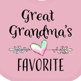 thumbnail image 4 of Inktastic Great Grandmas Favorite Heart Great Grandchild Boys or Girls Baby Bib, 4 of 4