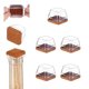 thumbnail image 1 of Uxcell 8-Pack Protectores de patas de silla, se ajustan a almohadillas de silicona de 1.1-1.5" con almohadillas de fieltro cubiertas para pisos de madera, 1 of 1