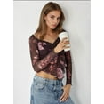 thumbnail image 6 of Slim Fit V-Neck Floral Blouse, 6 of 6