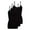 Black, variant on Natural Uniform Women's Camisole Cotton Stretch Slim-Fit Cami Soft and Breathable Undershirt with Adjustable Strap Tank Top Multi Pack of 3 (White) Medium