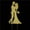 Gold, variant on Bride & Groom Rhinestone Cake Topper - Gold