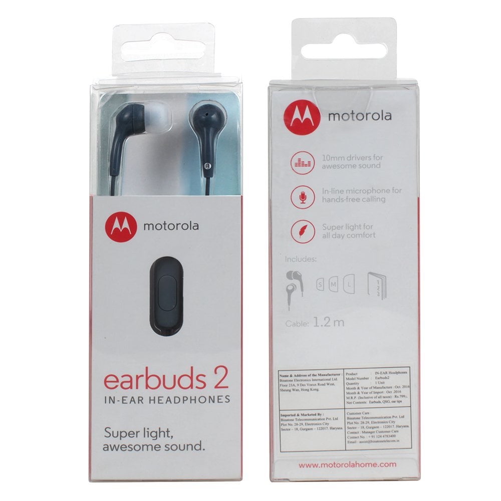 motorola earbuds 2 in ear wired earphones
