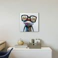 thumbnail image 4 of Yosemite Home Decor "Hipster Froggy II" Wood Wrapped Wall Art in Multi-Color, 4 of 5