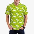 thumbnail image 3 of Balery Fruit Printed Men’s Short Sleeve Polo Shirt, Midweight Men's Shirt,Golf Polo shirts -XX-Large, 3 of 9