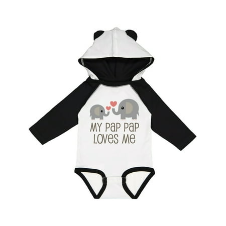

Inktastic My Pap Pap Grandpa Loves Me Gift Baby Boy or Baby Girl Long Sleeve Bodysuit