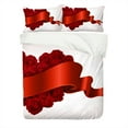 thumbnail image 2 of Duvet Cover Set Rose Heart Shaped Printed Bedspreads Women Adult Valentine's Day Bed Gift Bedding Suit, 2 of 6