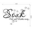 thumbnail image 3 of Soak All Your Troubles Away Creative Bathroom Wall Stickers Home Room Wallpaper, 3 of 7