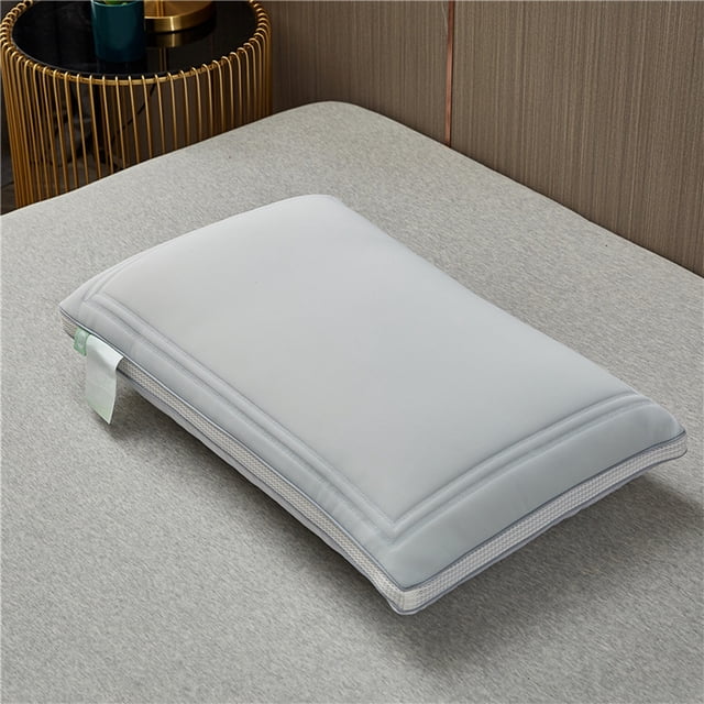 Almohada de Cama Blanca de Calidad Hotelera, con Respaldo Esquinero para Dormir Boca arriba o de Lado.