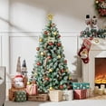 thumbnail image 6 of GAOMON 4.5ft Green Prelit Christmas Tree, Snow Flocked, Pine Cones, 450 Tips, Full Artificial Holiday Tree, Metal Stand, Home Office Winter Décor Christmas Tree, 6 of 6