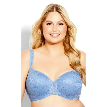 

Avenue Women s Plus Size Fashion Lace Balconette Bra