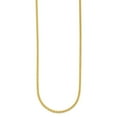 thumbnail image 2 of Diamond2Deal 18K Two-Tone Gold Green Gold 2.8mm Solid Spiga Chain Necklace for Women 18", 2 of 4