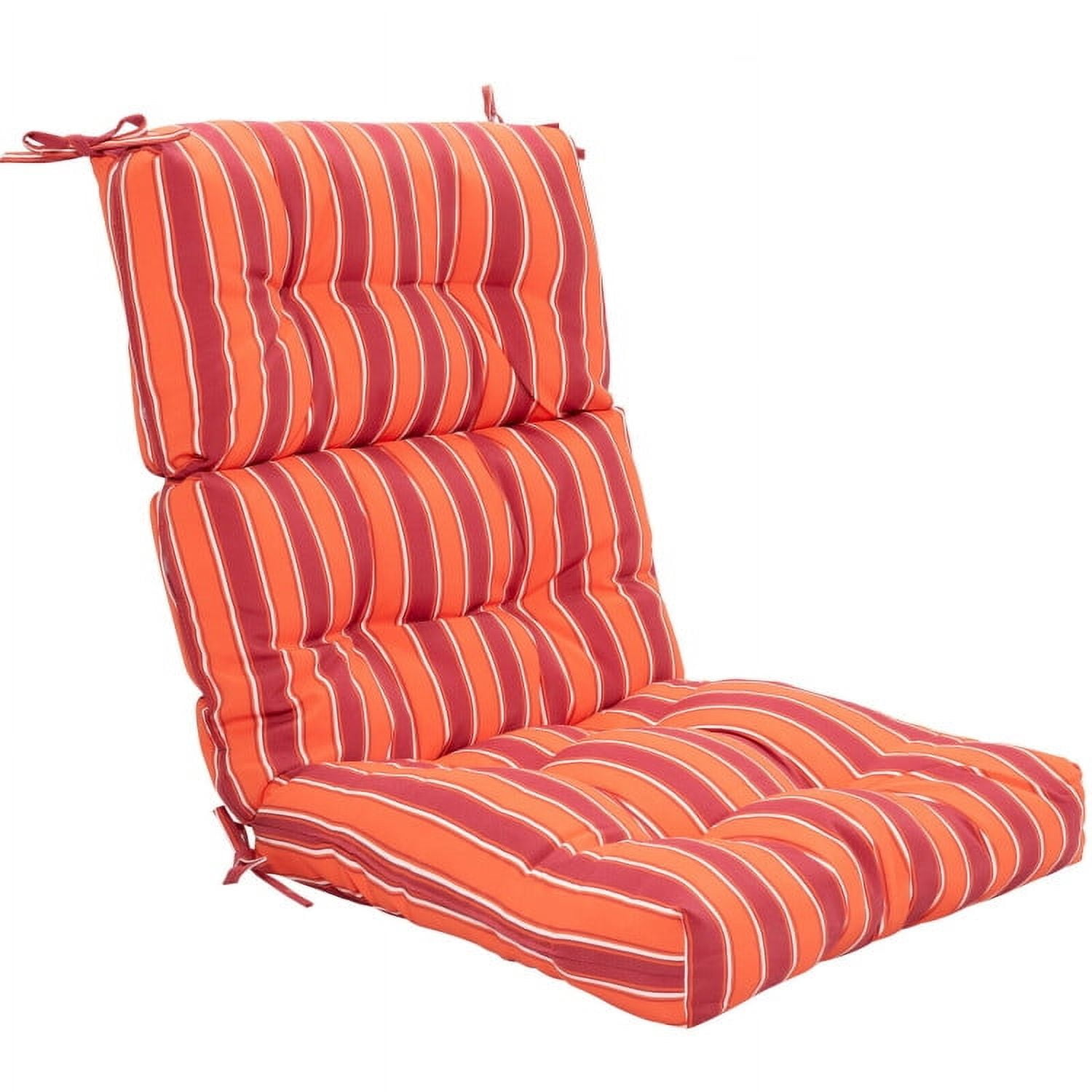 Resenkos Chair Cushions for Dining Chairs, Memory Foam Chair Cushion 22 x 44 Inch Tufted Outdoor Patio Chair Seating Pad-Red