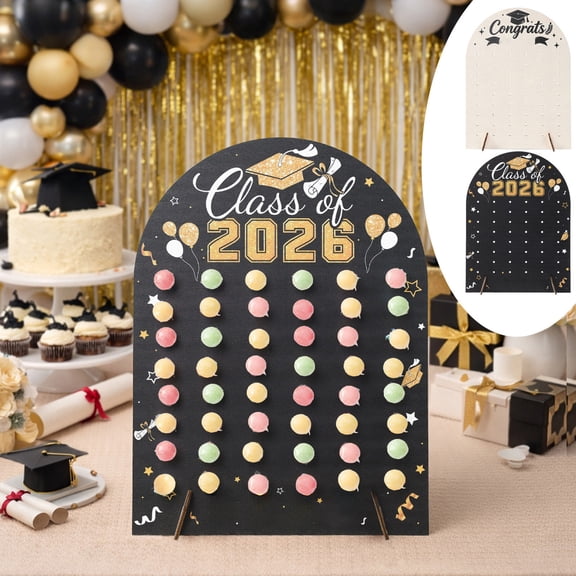 Txlpkdyx Class of 2026 Graduation Candy Stand,Rustic Wooden Dessert Display Board for Graduation Party,Sweet Table & Cake Decor