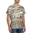 thumbnail image 2 of Bixox Men's Vineyard Landscape 1 Printed Short Sleeve Skinny Athletic T-Shirt, 2 of 6
