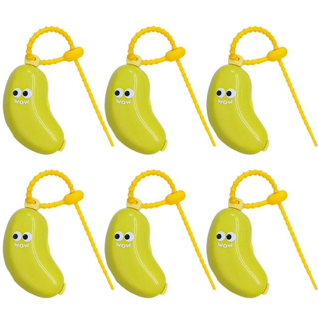 QualitChoice 6pack/lot Durable Banana Toothbrush Cover Waterproof Portable Convenient Hooks Included Banana Toothbrush Holder green