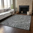 thumbnail image 6 of Addison Rugs Mayfield Washable Traditional Paisley Gray Rectangle Rug, 2'6" x 3'10", 6 of 6