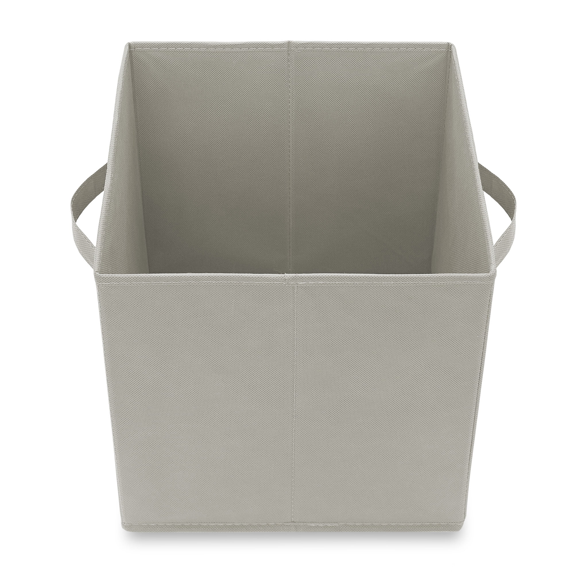 Casafield Set of 6 Fabric Storage Cube Bins, Light Gray - 11" Collapsible Foldable Cloth Baskets for Shelves and Cubby Organizers