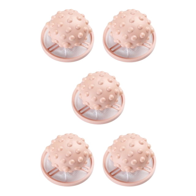 QualitChoice Machine à Laver Filtre à Cheveux Net à la Maison Professionnel Mesh Surface Enlèvement Lessive Cheveux Receveur Filtre Titulaire Rose 5Set