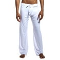 thumbnail image 1 of Liacowi Men Satin Long Pajama Household Drawstring Waist Yoga Pants Sportswear, 1 of 7