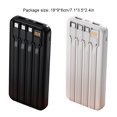 thumbnail image 4 of Methold Banco de energía portátil de 5 W con carga súper rápida y cuatro cables de carga rápida. Cargador portátil. Baterías de general negro 20000 mAh, 4 of 5