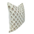 thumbnail image 2 of Fabdivine Off White Linen Hand Block Print Decorative Throw Pillow Cover , 16"X16", Yellow, 2 of 5
