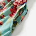thumbnail image 6 of PatPat Toddler Girl 3-4T Dresses Mommy and Me Floral Elastic Waist Strap Maxi Dress with Pockets,Mint Green, 6 of 13
